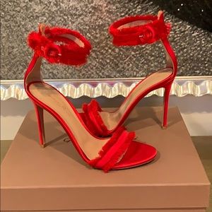 Gianvito Rossi Fringed Ankle Strap Sandal!